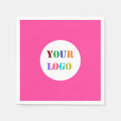 会社のロゴビジネスナプキンカスタムの色 スタンダードカクテルナプキン (正面)