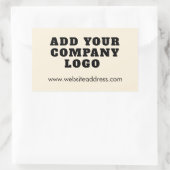 会社のロゴビジネス所有者 長方形シール (バッグ)