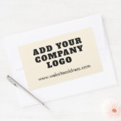 会社のロゴビジネス所有者 長方形シール (封筒)