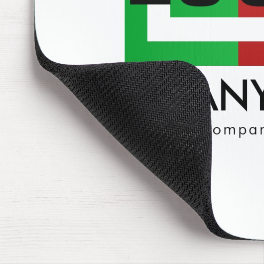 会社のロゴビジネス詳細の作成 マウスパッド (コーナー)