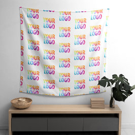 会社のロゴビデオ会議の背景 タペストリー