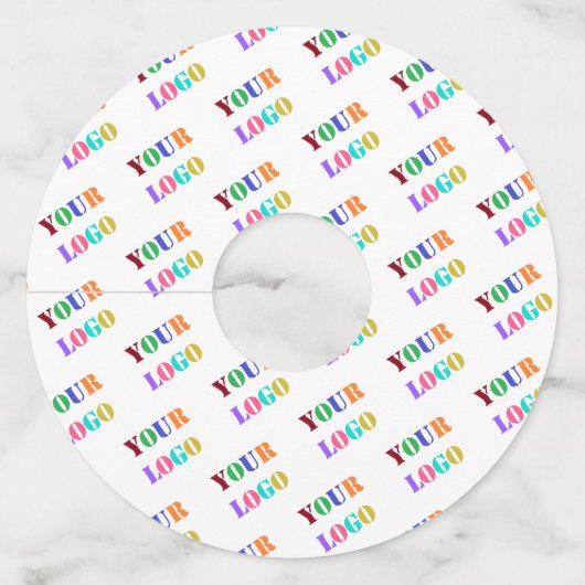 会社のロゴフォトビジネスワイングラスラベル ワイングラスタグ (正面)