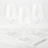 会社のロゴフォトビジネスワイングラスラベル ワイングラスタグ (セット)