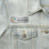 会社のロゴブラシ付きグレーカラープラスチック従業員 名札 (インサイチュ)