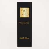 会社のロゴブラッククラシックビジネススタジオ ヨガマット (正面)