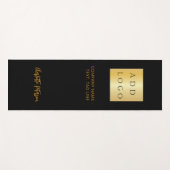 会社のロゴブラッククラシックビジネススタジオ ヨガマット (正面(横))