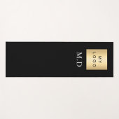 会社のロゴブラックモノグラムビジネススタジオ ヨガマット (正面(横))