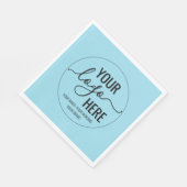 会社のロゴブランディングBaby Blue スタンダードランチョンナプキン (角)
