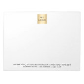 会社のロゴブランドの色 ノートパッド (正面)