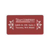 会社のロゴホリデーブルゴーニュ差出人住所 ラベル (正面)