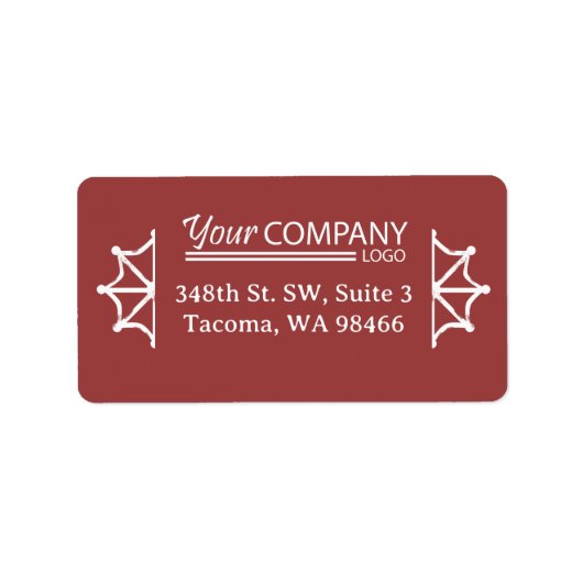 会社のロゴホリデーブルゴーニュ差出人住所 ラベル (正面)