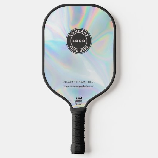 会社のロゴホログラフィック従業員の追加 ピックルボールラケット (裏面)