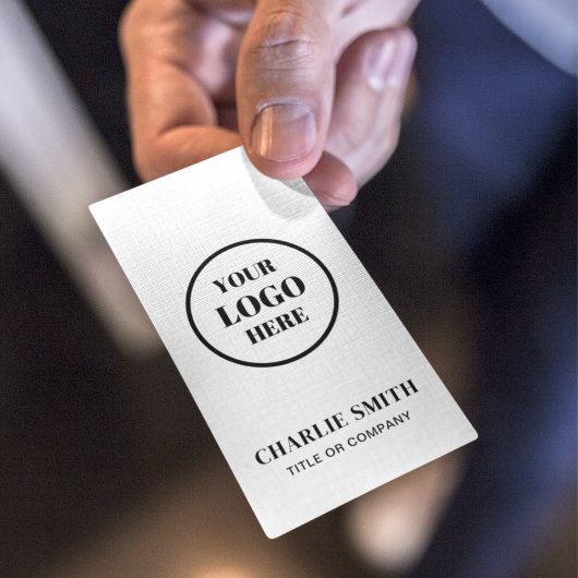 会社のロゴミニマルラモダンブラック&ホワイト 名刺