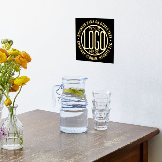 会社のロゴモダンビジネスエレガントプロモーション 箔ポスター (レイダウン (キッチン))