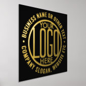 会社のロゴモダンビジネスエレガントプロモーション 箔ポスター (レイダウン)