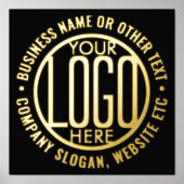 会社のロゴモダンビジネスエレガントプロモーション 箔ポスター (正面)