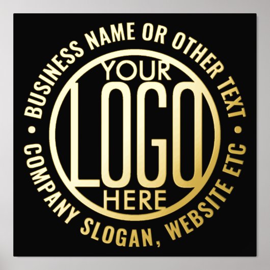 会社のロゴモダンビジネスエレガントプロモーション 箔ポスター (正面)