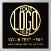 会社のロゴモダンビジネスミニマルプロモーション 箔ポスター (正面)