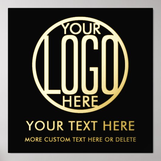 会社のロゴモダンビジネスミニマルプロモーション 箔ポスター (正面)