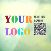 会社のロゴユーザーのQRコードのビジネスウィンドウの固定 ウィンドウサイン (シート3)