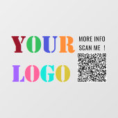 会社のロゴユーザーのQRコードのビジネスウィンドウの固定 ウィンドウサイン (シート)