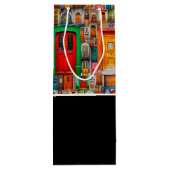 会社のロゴヴィンテージドアありがとうお客様のギフト ワインギフトバッグ (裏面)