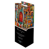 会社のロゴヴィンテージドアありがとうお客様のギフト ワインギフトバッグ (正面アングル)