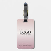 会社のロゴ事業のピンクのグラデーションカスタム ラゲッジタグ (裏面縦)