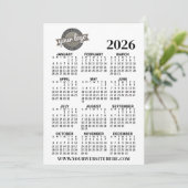 会社のロゴ付き通年ビューカレンダー 招待状 (スタンド正面)