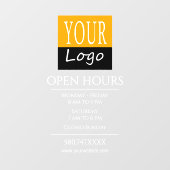 会社のロゴ公開時間Webサイト ウィンドウサイン (シート)