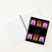 会社のロゴ写真コラージュ白黒 ノートブック (内部)