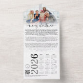 会社のロゴ写真2026カレンダーのクリスマスカード オールインワン招待状 (内側)