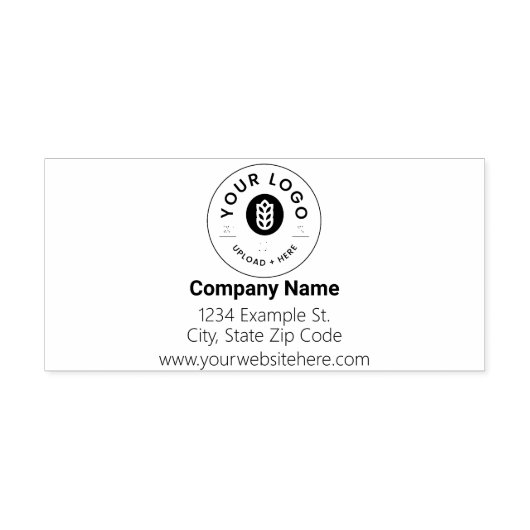 会社のロゴ名と住所 セルフインキングスタンプ (デザイン)