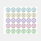 会社のロゴ名のスタンプパーソナライズされた ラベル (シート)
