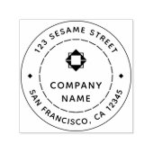 会社のロゴ名の差出人住所 モダン エレガント セルフインキングスタンプ (デザイン)