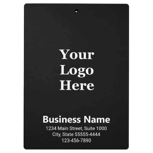 会社のロゴ名の白黒のアドレス電話番号 クリップボード (裏面)