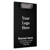 会社のロゴ名の白黒のアドレス電話番号 クリップボード (右)