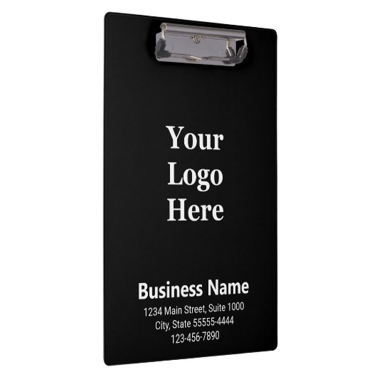 会社のロゴ名の白黒のアドレス電話番号 クリップボード (右)