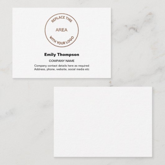 会社のロゴ名の連絡詳細 名刺 (正面/裏面)