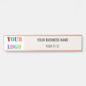 会社のロゴ名ビジネスドアの署名テンプレート サインプレート (正面)