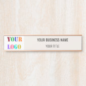 会社のロゴ名ビジネスドアの署名テンプレート サインプレート (正面)