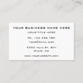 会社のロゴ名情報パーソナライズされた名刺 名刺 (裏面)