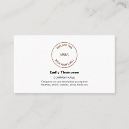 会社のロゴ名連絡白 名刺