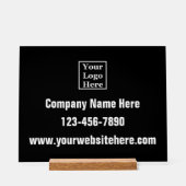 会社のロゴ名電話Webサイト（黒） アクリルサイン (正面)