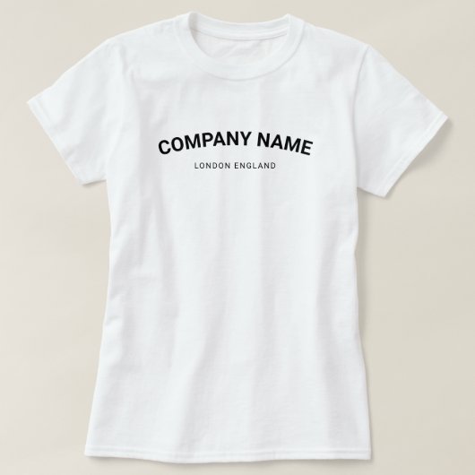 会社のロゴ名 |ビジネス社員スタッフ白番 Tシャツ (デザイン正面)