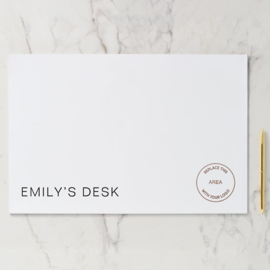 会社のロゴ名(白) ペーパーパッド (インサイチュ)