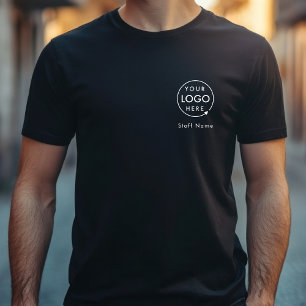会社のロゴ名 黒人社員 Tシャツ