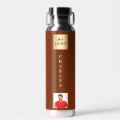 会社のロゴ名photo brown ウォーターボトル (正面)