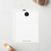 会社のロゴ従業員の両面 ノートカード (正面/裏面インサイチュ)