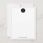 会社のロゴ従業員の両面 ノートカード (裏面)